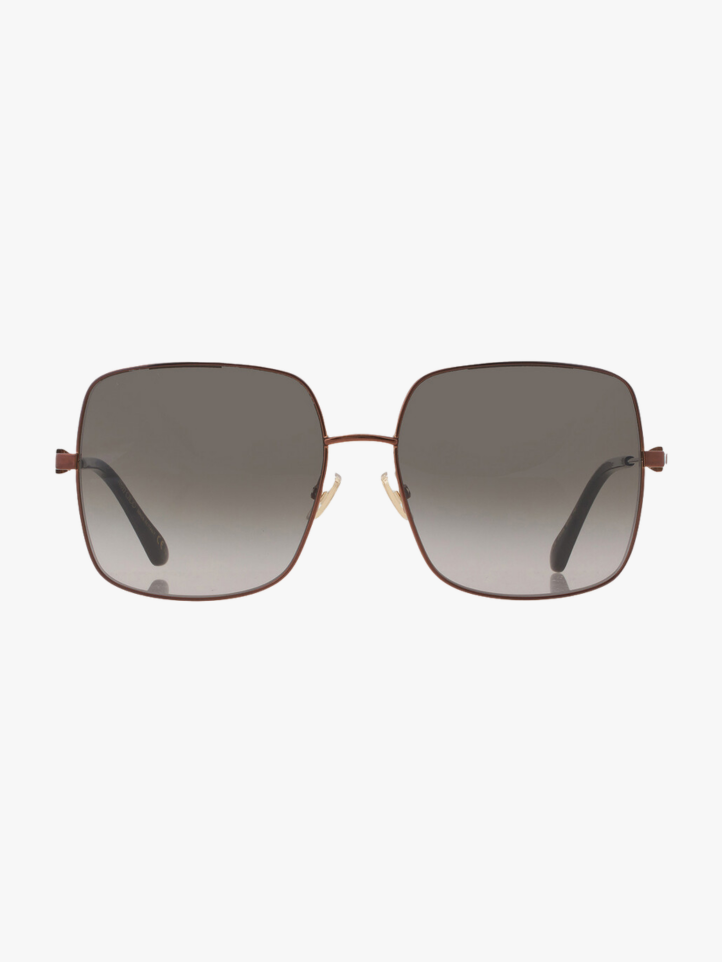 [ARRIVING] JIMMY CHOO Brown Gradient Square Ladies Sunglasses image 0