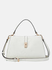 Guess Rudie Embossed Logo Satchel - Off-White image 0