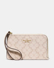 KATE SPADE Lucy Spade Flower Small Card Holder Wristlet - Dark Beige Multi image 0