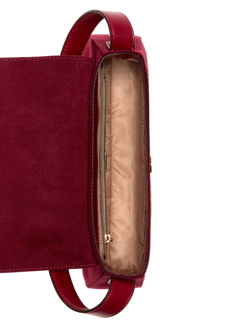 Guess Avelina Rhinestone Logo Shoulder Bag - Red image 3