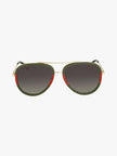 GUCCI Grey Gradient Pilot Unisex Sunglasses image 0