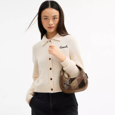 COACH Carmen Mini Crossbody Bag With Patchwork - Mushroom Multi image 2