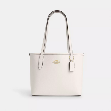 COACH Small City Tote - Gold/Chalk image