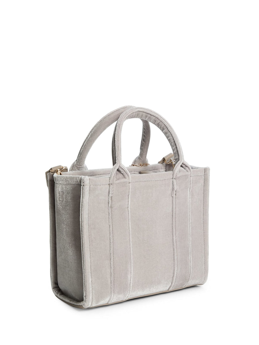 Guess Holly Velvet Mini Tote - Gray image 2