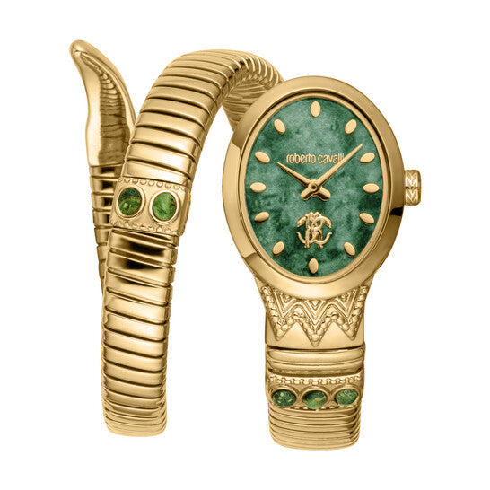 ROBERTO CAVALLI Serpente Ornato Green Dial Ladies Watch Item No. RC5L104M0025 image 0