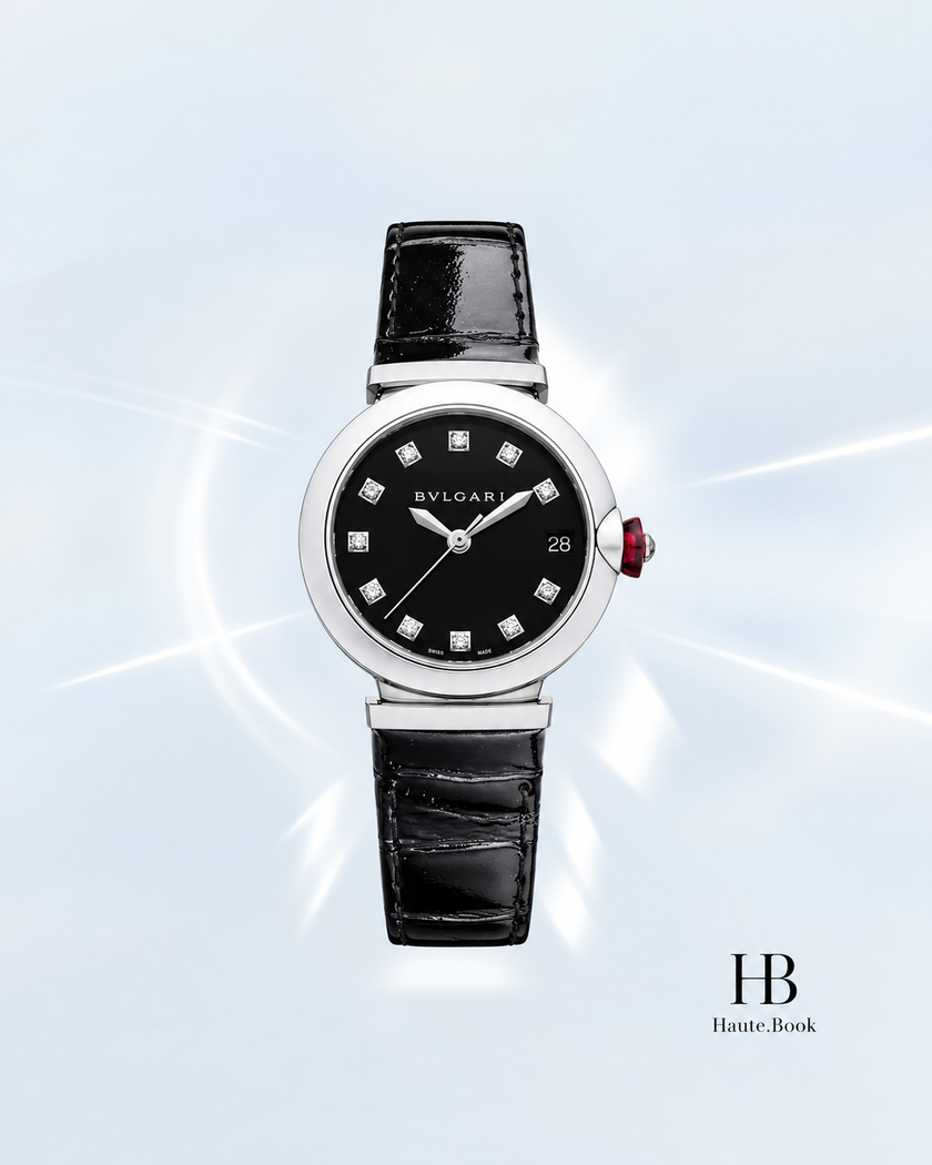 [Store Display] Bulgari Lucea Black Lacquer Dial Black Leather 33 mm