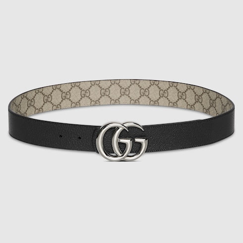 GUCCI GG Marmont Reversible Belt - Beige and Dark Brown image 3
