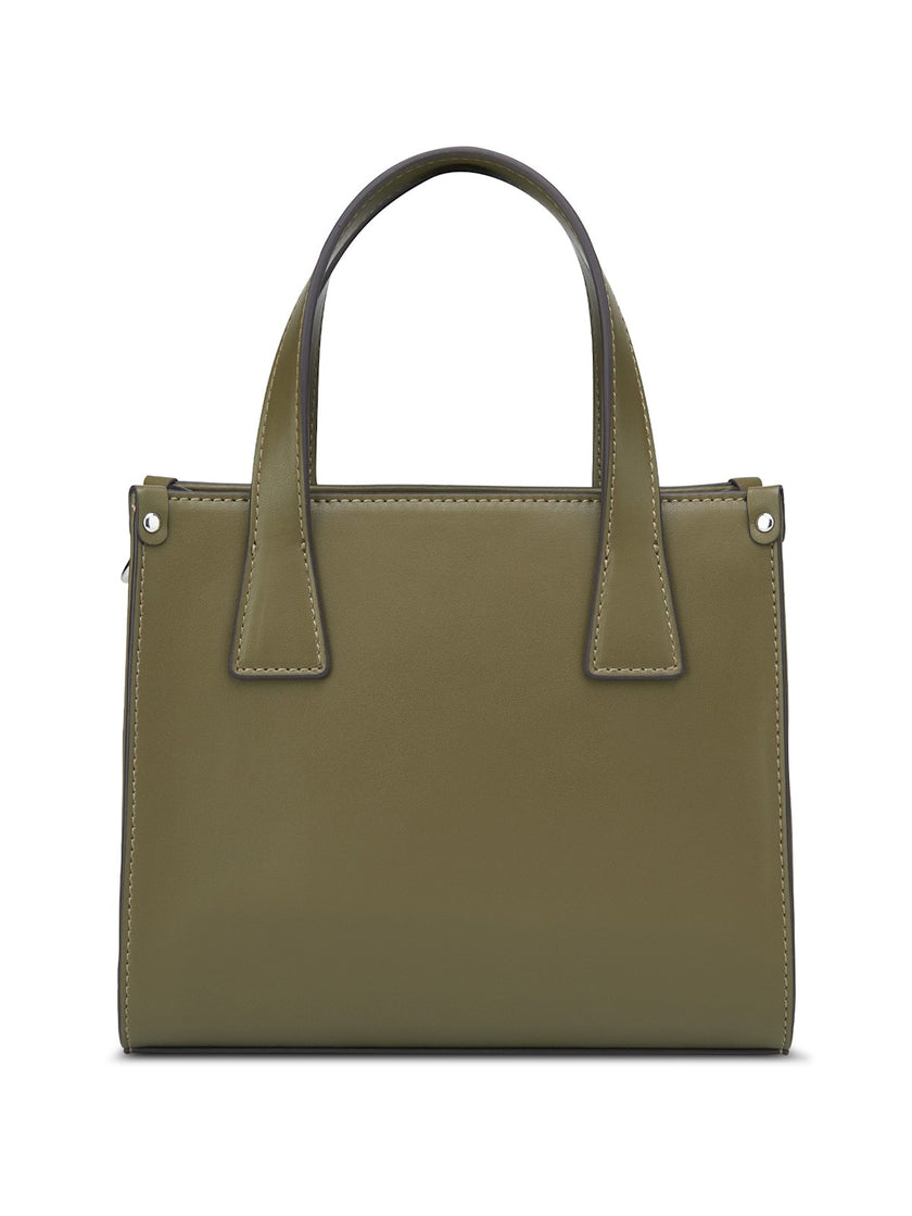 Guess Forber Perforated Logo Mini Tote - Green image 2