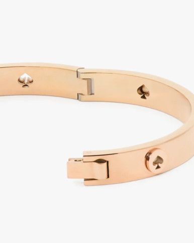 KATE SPADE  Spot The Spade Studded Hinged Bangle -Rose Gold image 0