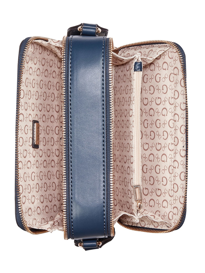 Guess Carrara Double-Zip Mini Crossbody - Blue image 3