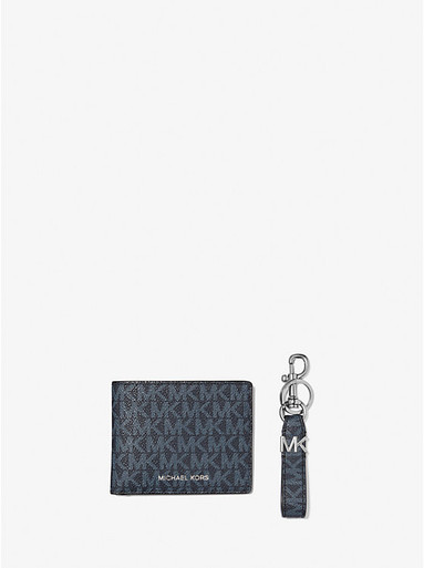 MICHAEL KORS  Logo Wallet And Key Chain Gift Set - Admrl/plblue image 1