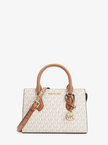 MICHAEL KORS Sheila Small Signature Logo Satchel - Vanilla (Arriving in Delhi) image 2