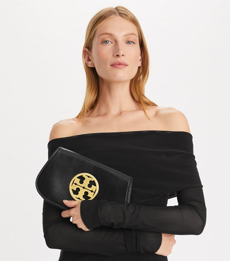 [AT DELHI] TORY BURCH Reva Clutch - Black image 1