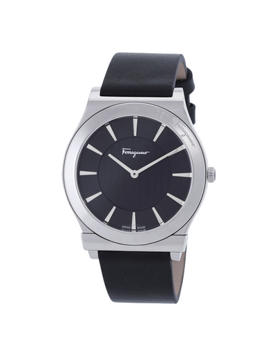 FERRAGAMO  1898 Slim Quartz Black Dial Men's Watch image 0