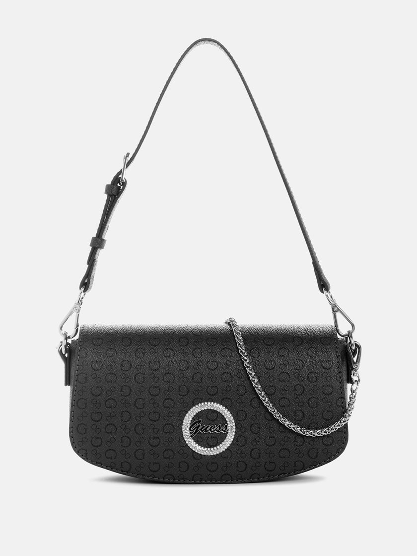 Guess Lumina Logo Shoulder Bag - Black image 0