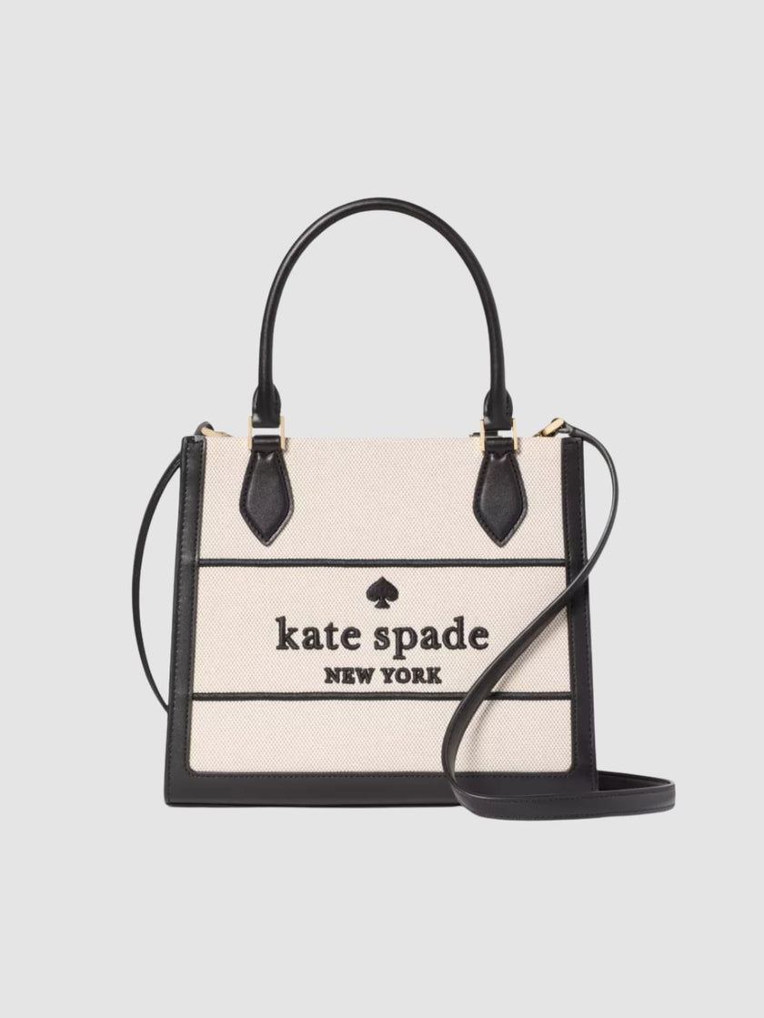 [ARRIVING] KATE SPADE  Ellie Canvas Small Tote - Black Multi image 0