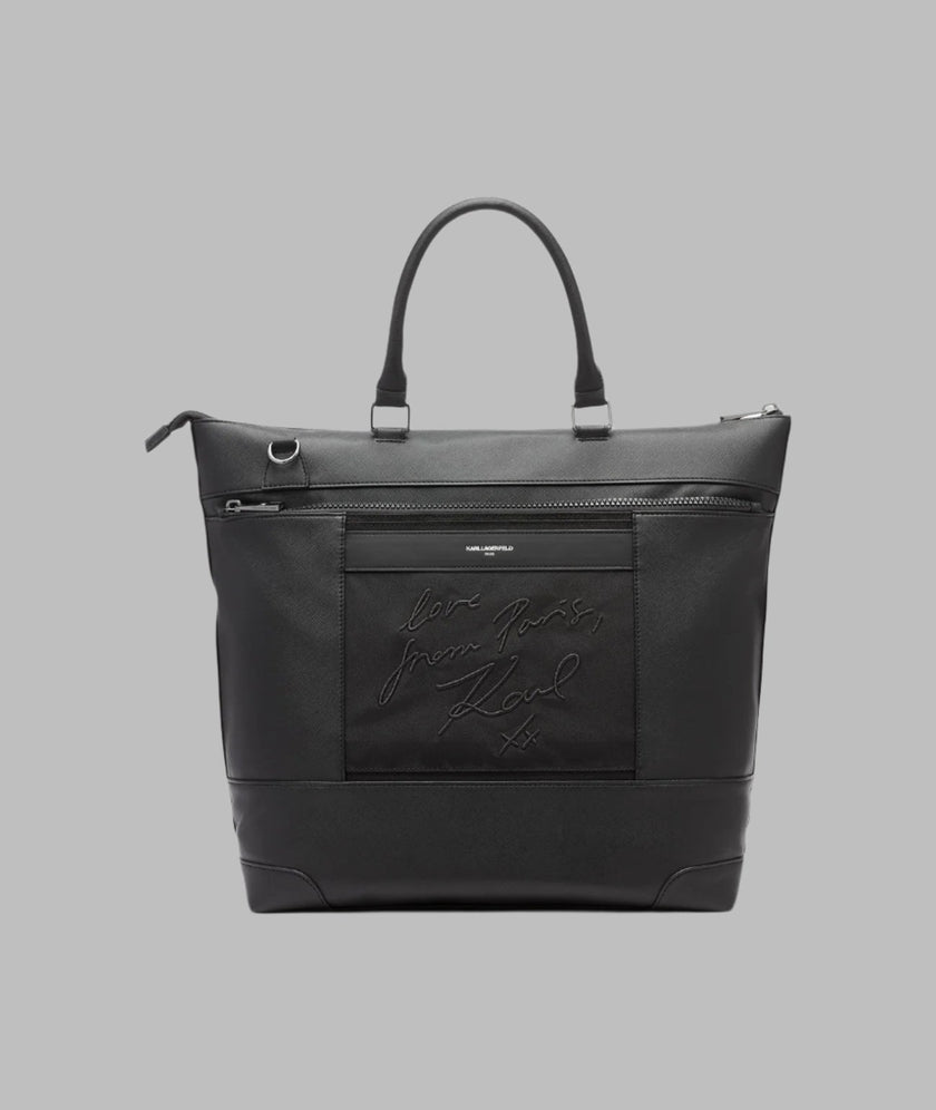 KARL LAGERFELD Travel Tote With Trolley Sleeve - Black image 2