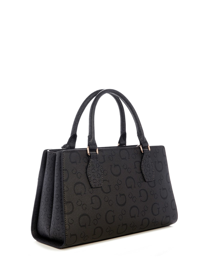 Guess Eldoria Enlarged Logo Satchel - Black image 2