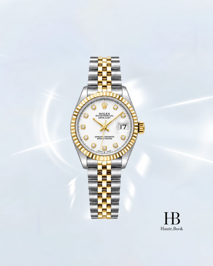 [Store Display] ROLEX Datejust White Diamond Jubilee Yellow Gold Stainless Steel 68273 31 mm
