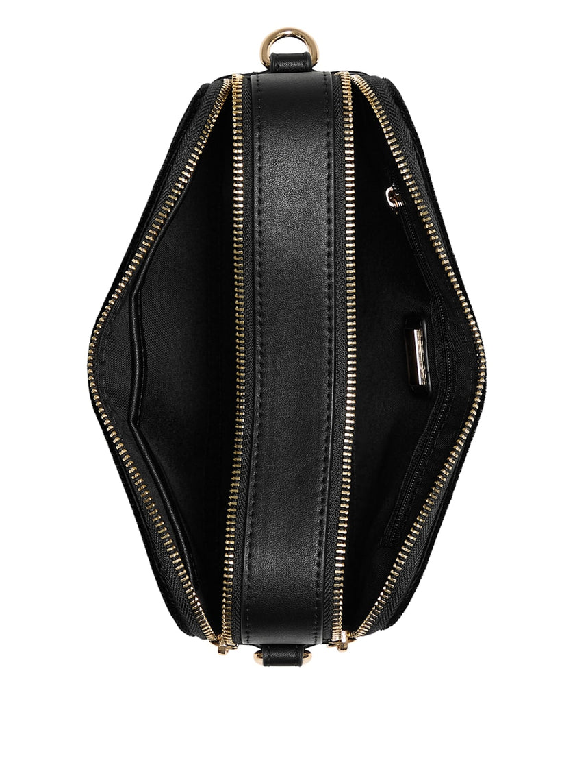 Guess Holly Velvet Crossbody - Black image 3