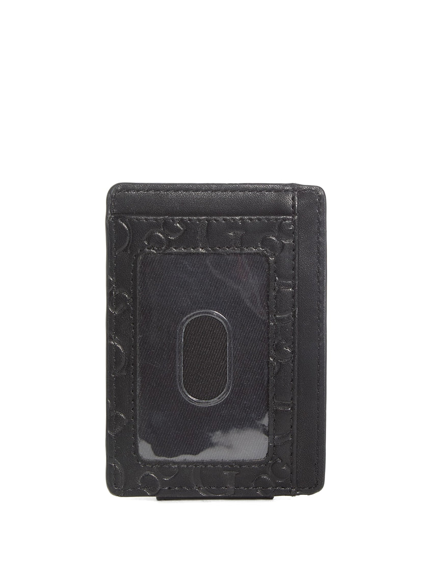 Guess Debossed Logo Card Case - Black image 1