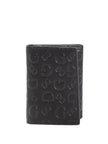 Guess Debossed Logo Trifold Wallet - Black image 1