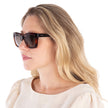 SALVATORE FERRAGAMO Salvatore Brown Gradient Rectangular Ladies Sunglasses image 1