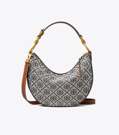 TORY BURCH T Monogram Mini Crescent Bag image 1