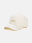 Guess Faux-Leather Logo Patch Baseball Hat - White image 0