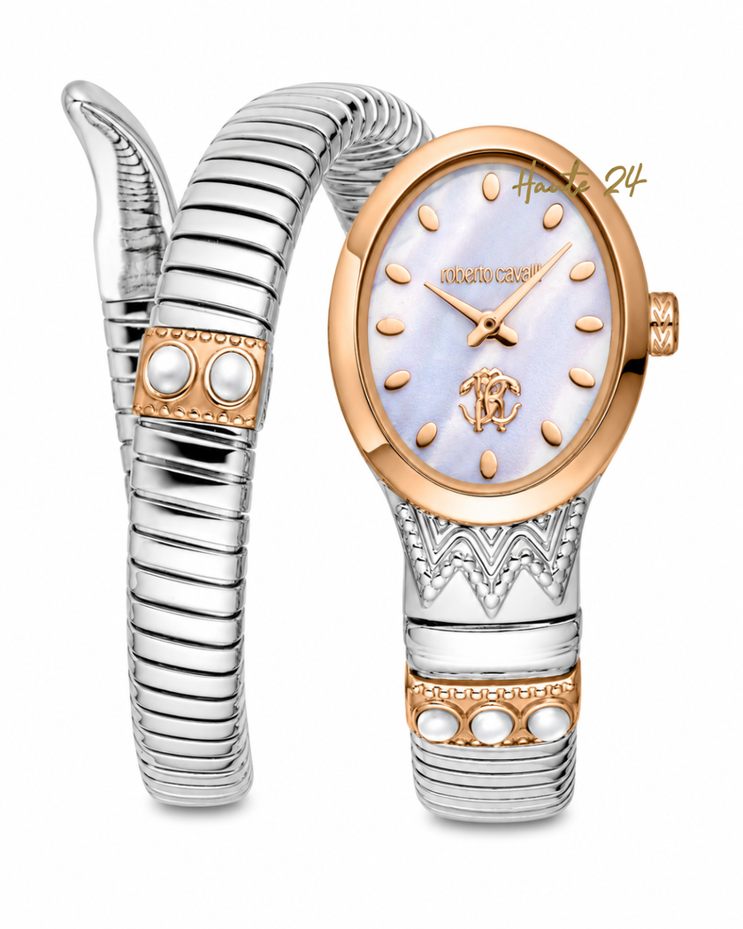 ROBERTO CAVALLI Serpente Ornato Mother of Pearl Dial Ladies Watch