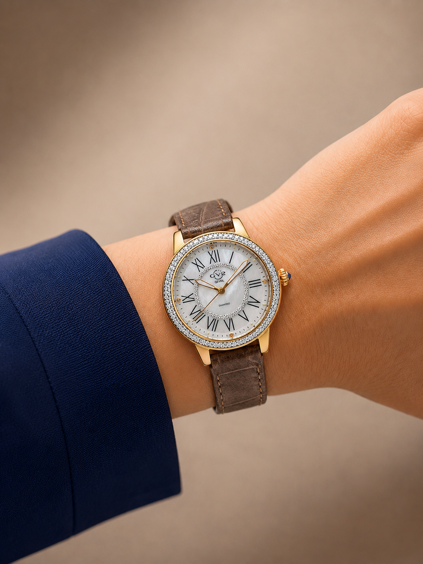 GEVRIL Astor II Mother of Pearl Dial Ladies Watch