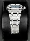 Audemars Piguet Royal Oak  15550ST.OO.1356ST.08 Stainless Steel Light Blue “Grande Tapisserie” Dial 37 mm