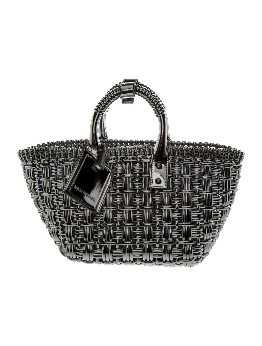 BALENCIAGA PVC Bistro XS Top Handle Bag