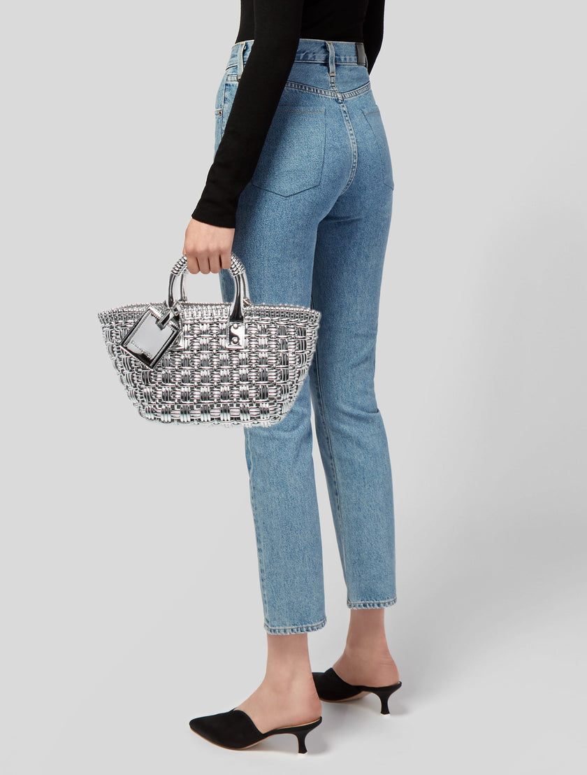 BALENCIAGA PVC Bistro XS Top Handle Bag
