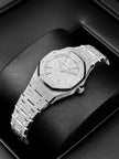 Audemars Piguet Royal Oak Mini 67630BC.GG.1312BC.01 18kt White Gold Diamond-Dust Frosted Finish Silver Petite Tapisserie Dial 23mm