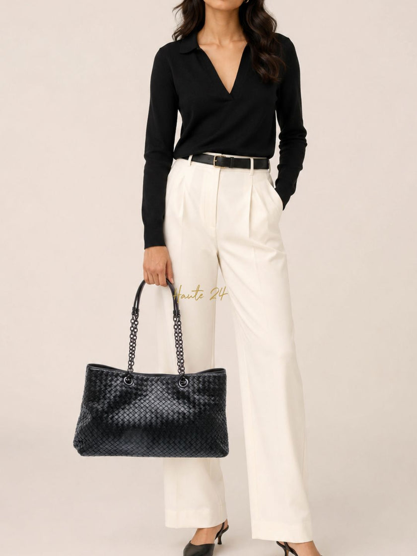 BOTTEGA VANETA Intrecciato Chain Tote