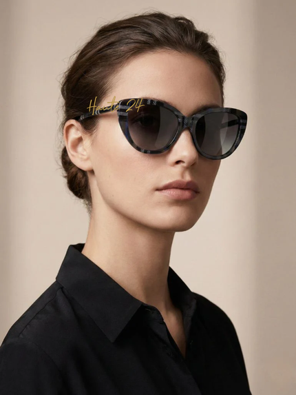 BURBERRY Dark Grey Cat Eye Ladies Sunglasses BE4457 416687 55.