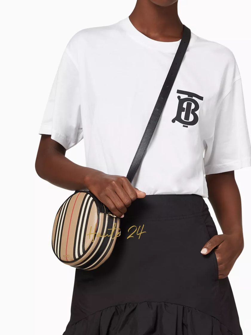 BURBERRY Louise Bag in Icon Stripe E-Canvas