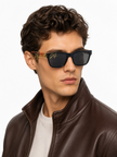 BURBERRY Grey Square Men's Sunglasses BE4293 380687 56
