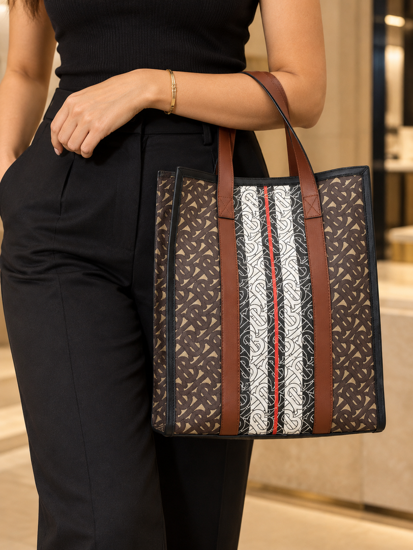 BURBERRY TB Monogram 2WAY Bag Beige/Multicolor