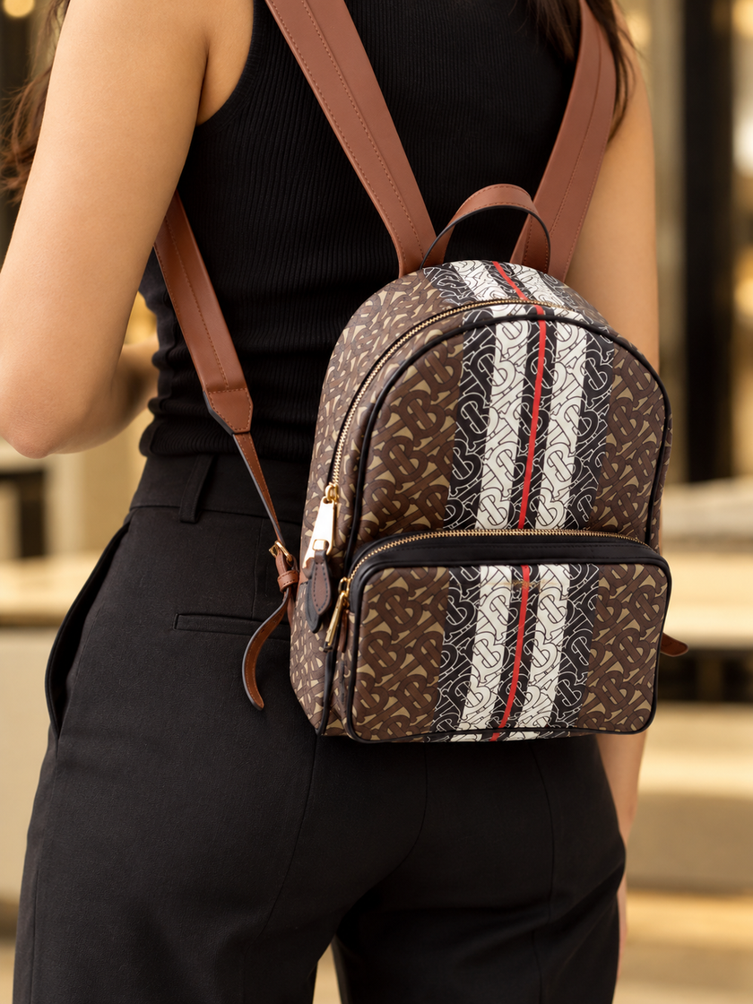 BURBERRY TB Monogram Backpack Brown/Multicolor