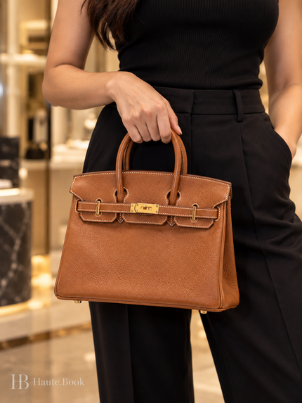 [Unused Condition] HERMÈS Birkin 25 Barenia GHW