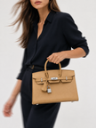 HERMES Birkin 25 Biscuit Epsom Leather