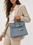 HERMES Birkin 25 Bleu Lin Togo
