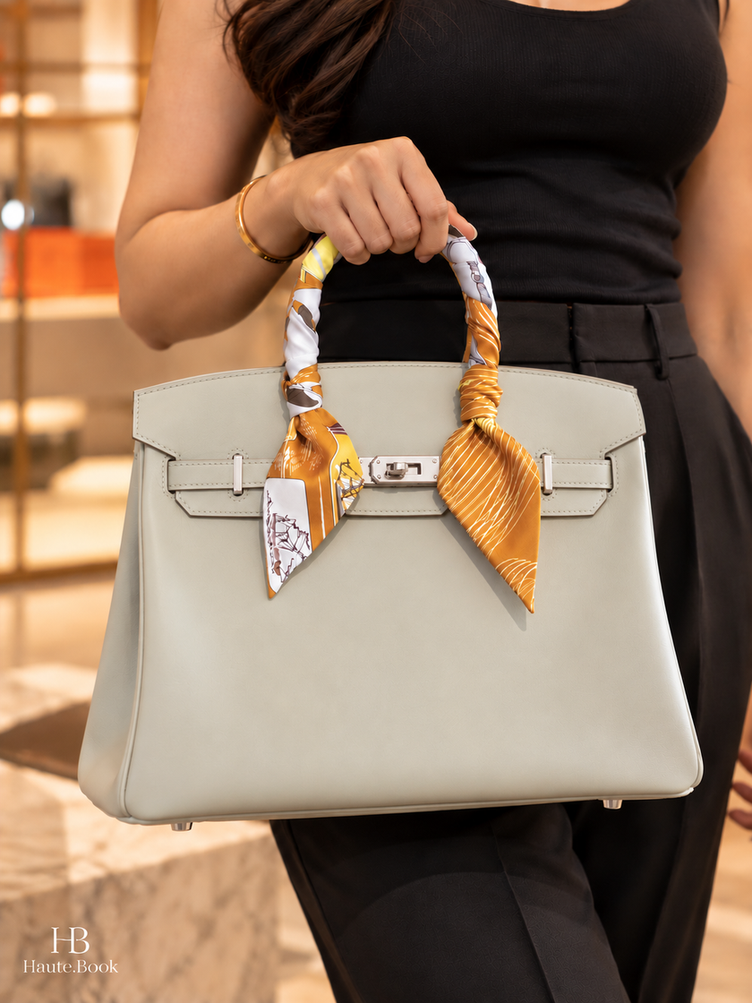 [Brand New] HERMÈS Birkin 25 Gris Perle Swift PHW