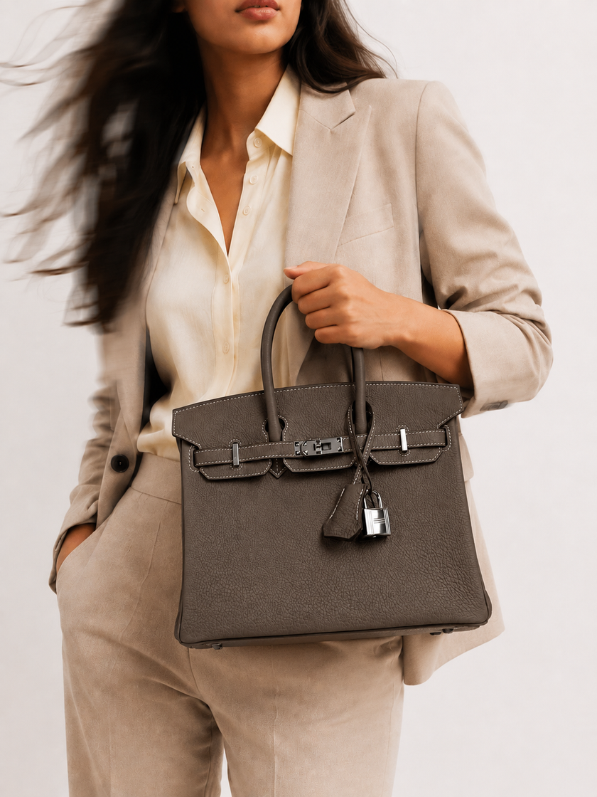 HERMES Birkin 25 Etoupe Togo