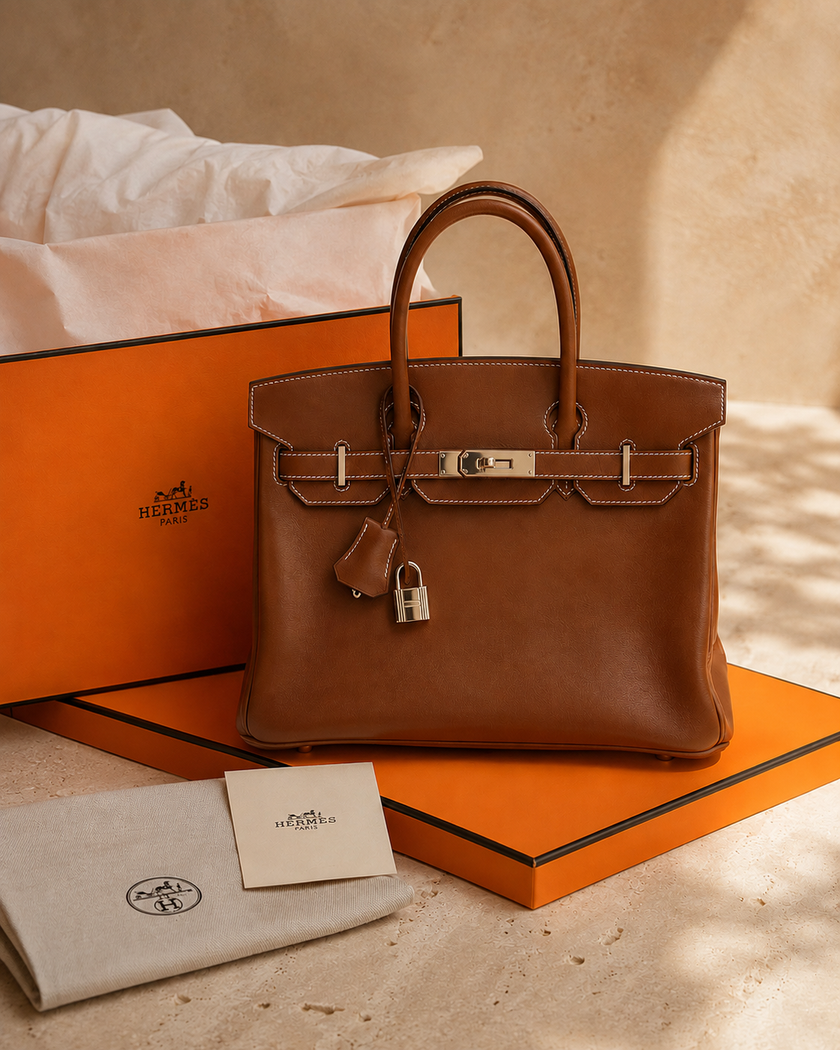 [Brand New] HERMES Birkin 30 Barenia Saddle Leather PHW