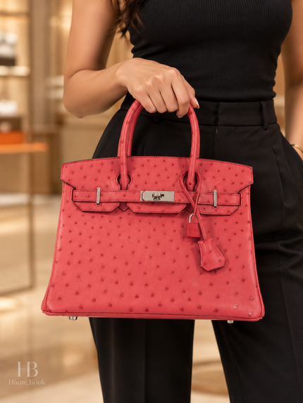 [Brand New] HERMÈS Birkin 30 Bougainvillier Ostrich