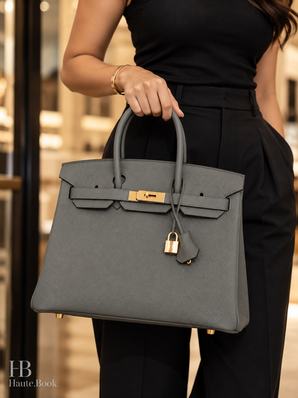 [Brand New] HERMES Birkin 30 Gris Meyer Togo GHW
