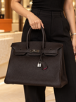 [Mint Condition] HERMES Birkin 35 Ebène Fjord